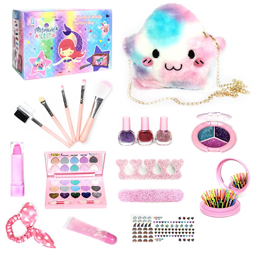 1 set 2005I/J/K red blue mermaid star type children's play house makeup toy Fun Games for Little Girls hot sell