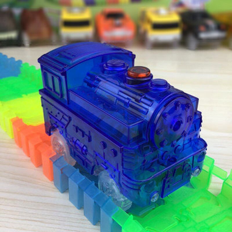 Tracks Cars LED Light Electronics Car Tracks Toy Parts 5 Colorful Lights Children's Toys For Boys Puzzle Toys Car Birthday Gifts