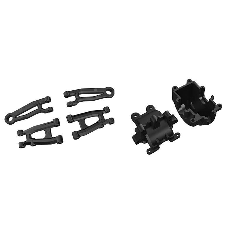 4Pcs Rear Upper & Lower Arm for SG 1603 SG 1604 SG1603 SG1604 1/16 & 1x Differential Gear Box Gearbox Case