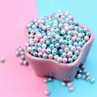 20g 6mm DIY Slime Pearl Filling Clay Crystal Glue Decoration Round Ball Mini Mermaid Beads Charm DIY Wish Bottle Filling