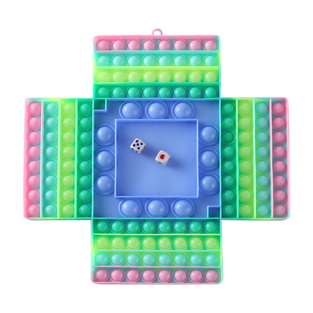 Big Size Fidget Toys Simple Dimple Push It Rainbow Chess Board Push Bubble Toy  Stress  Toy Family Table Board Games