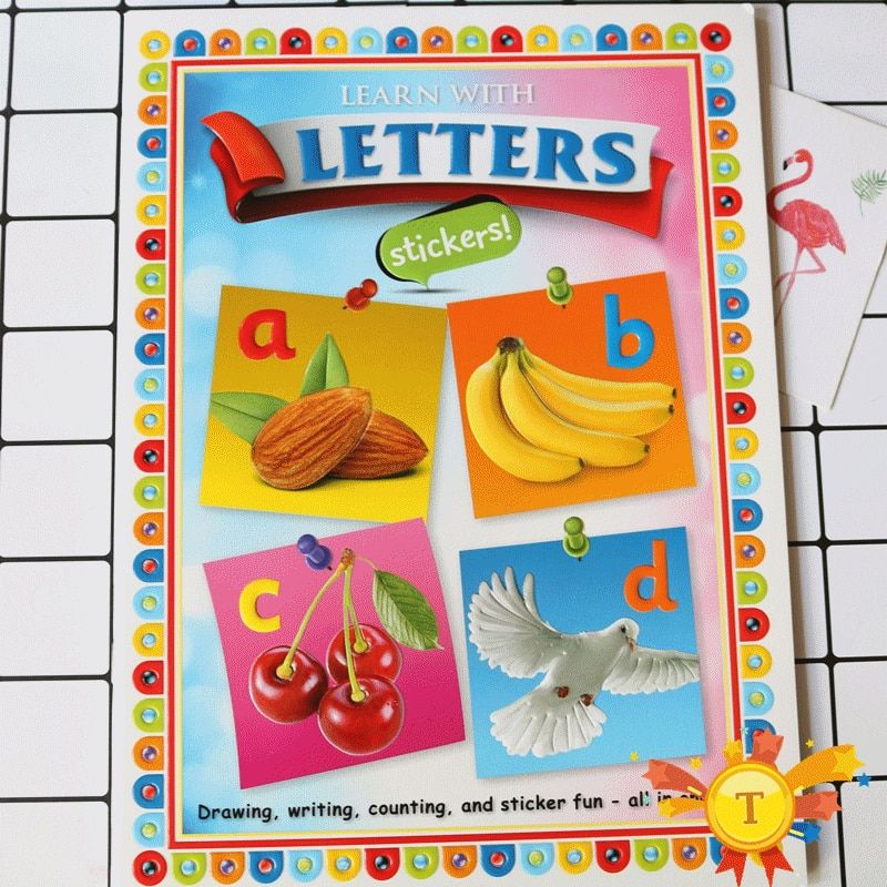 Sticker Books for Baby Leaning English Story Book with Stickers Preschool Early Learning Educational children Toy toys & hobbies