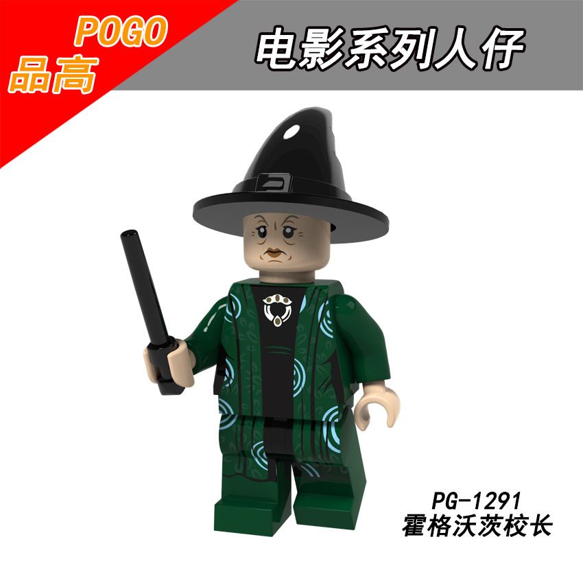 Single Sale Movie Harry Potter Building Blocks Severus Snape Dumbledore Minerva McGonagall Quirinus Quirrell Figures Accessories Bricks DIY Children Toys PG8162