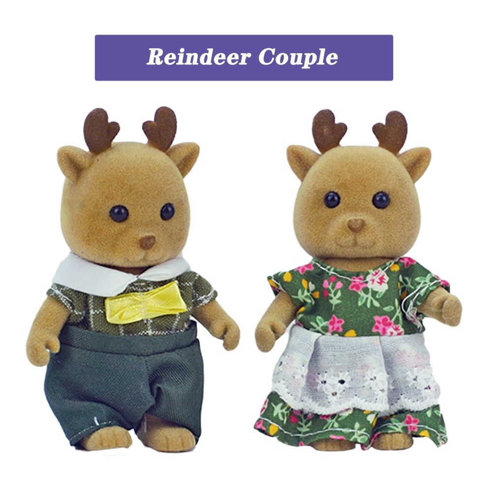 Children Toys 1/12 Miniatures Furniture For Dolls Forest  Family Action Figure Dolls Set  Family Diy Toy For Girls