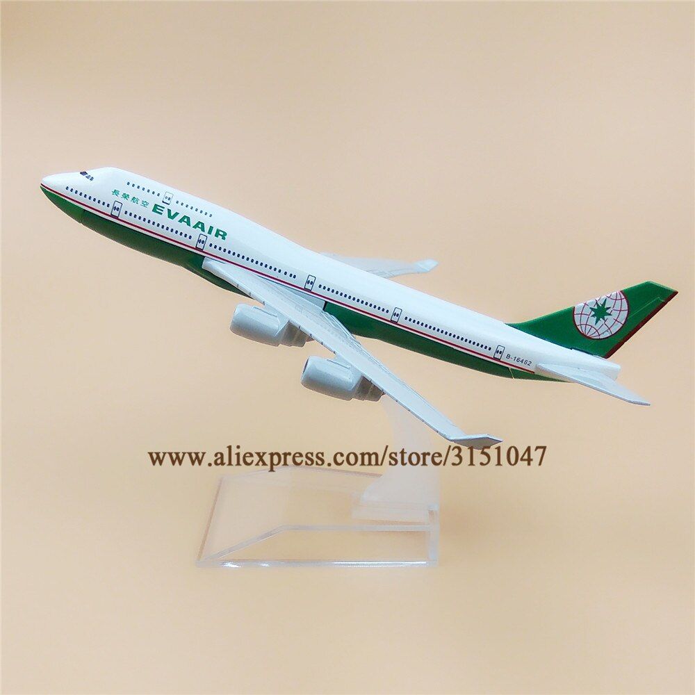 16cm EVA Air Boeing 747 B747-400 Airlines Airplane Model Plane Model Alloy Metal Aircraft Diecast Toy Kids Gift