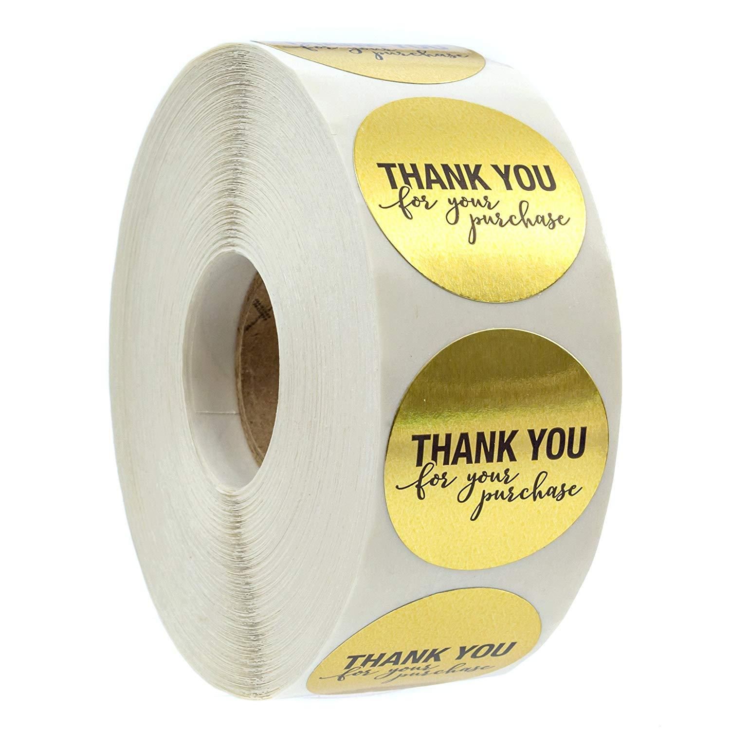[Ready Stock] CODRound   THANK YOU for Your Purchase Stickers DIY Baking Cookies Biscuits Decorations Package Seal Labels Gifts Tags