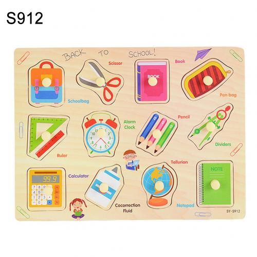 Animal Number Fruit Animal Wooden Puzzle Pairing Board Development Kids Toy Kids Educational Toys for Children Gifts