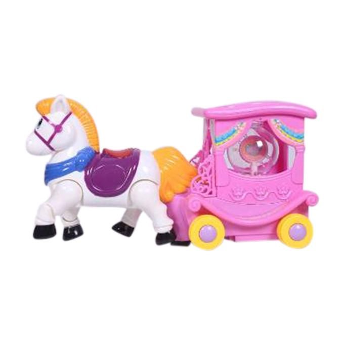 Horse Carriage - White and Pink