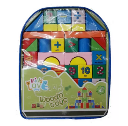 Wooden Blocks Geometric Shape Matching Four Sets of Column Learning Education Puzzle Game Toy for Kids