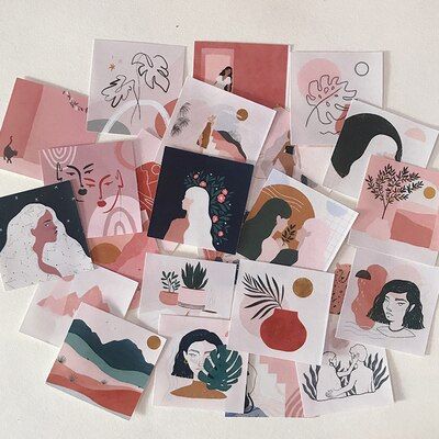 24pcs ins girl stickers/Scrapbooking Stickers /Decorative Sticker /DIY cup Craft Photo Albums