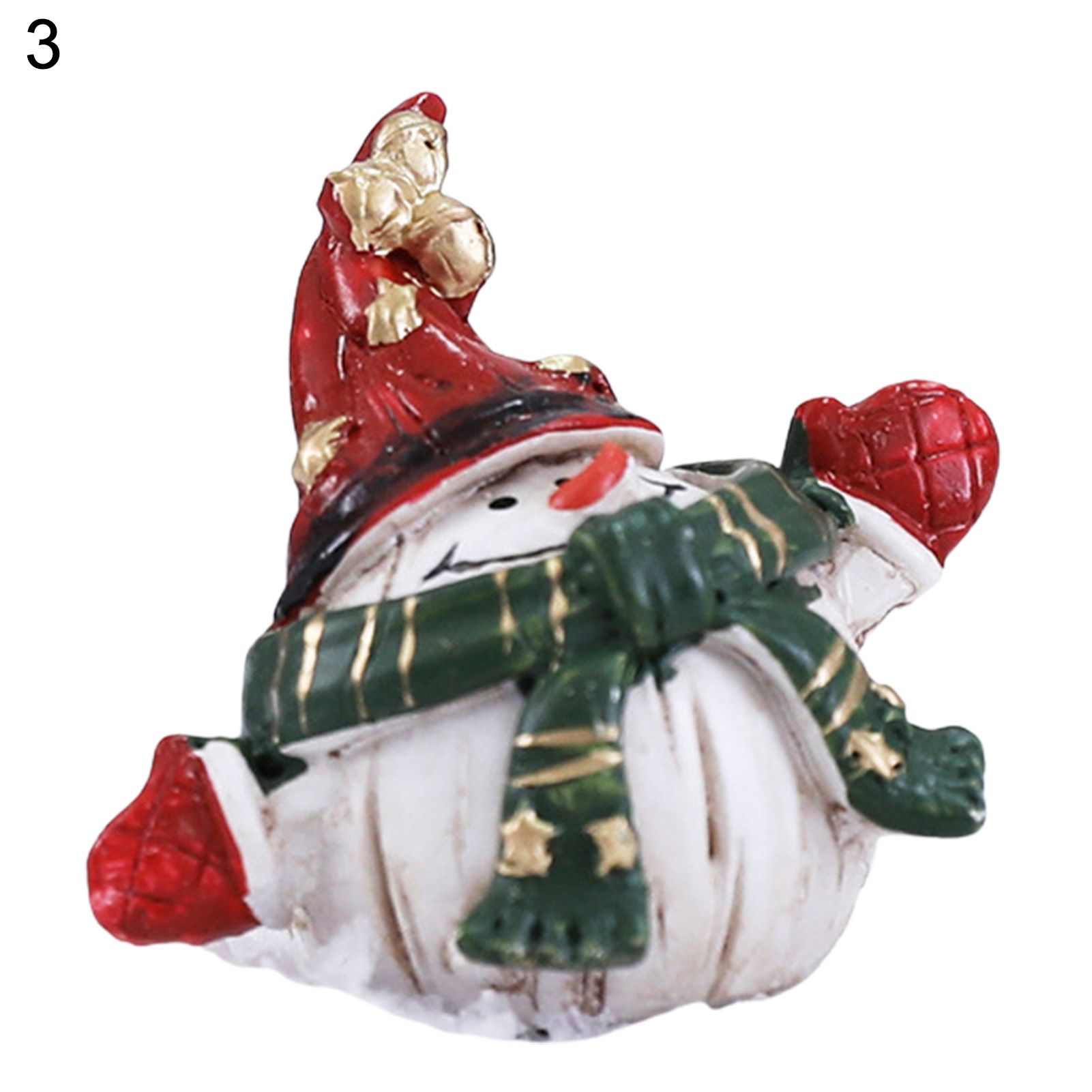 Ornament Crafts Wide Application Lightweight Resin Snowman with Scarf Ornament for Shopping Malls Layouts