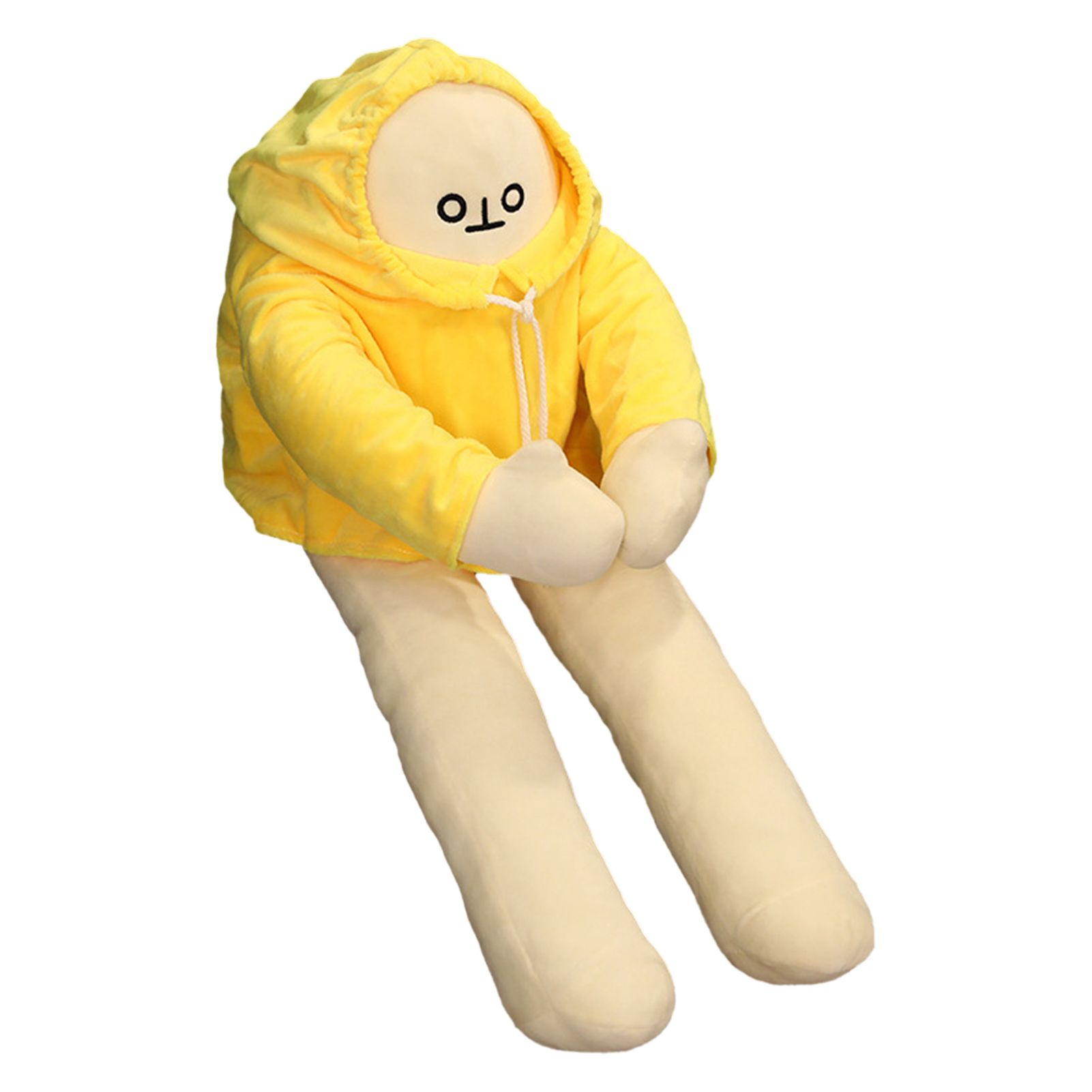 Plush Toy Smooth Surface Anime Easy-using Yellow Banana Man Plush Toy for Child
