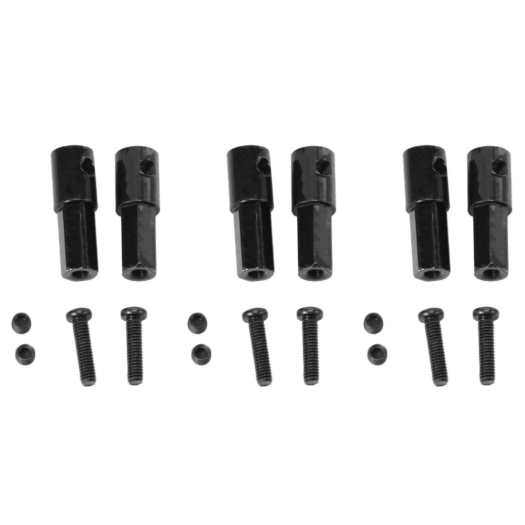 6Pcs Metal Rear Axle Shaft Adapter Accessories for WPL D12 C14 C24 C34 B24 B36 MN D90 D91 MN99S RC Car Parts