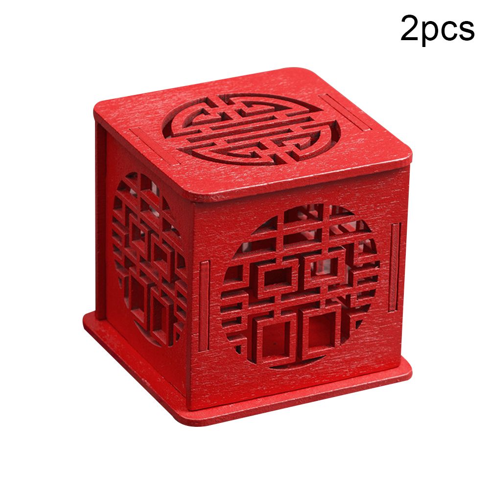 2Pcs Xi Letter Hollow Out Candy Chocolate Sweet Box Chinese Wedding Party Favors