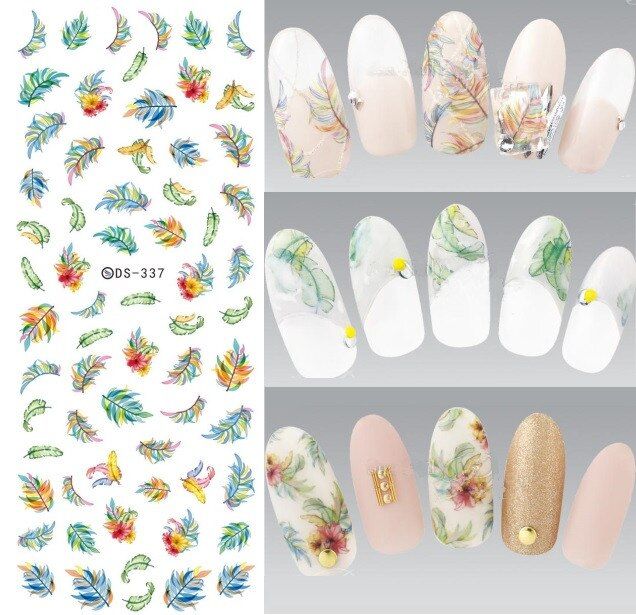 Rocooart DS302 Nail Water Transfer Nails Art Sticker Harajuku Elements Cute Cats Nail Wraps Sticker Tips Manicura nail Decal