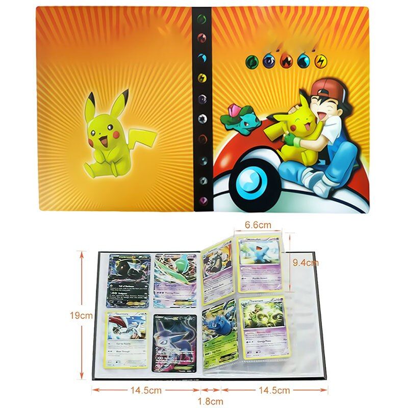 80/240PCS Pokemon Cards Album Book Cool Anime French Game Card EX GX Collectors Holder Folder Top Loaded List Toys Gift For Kids