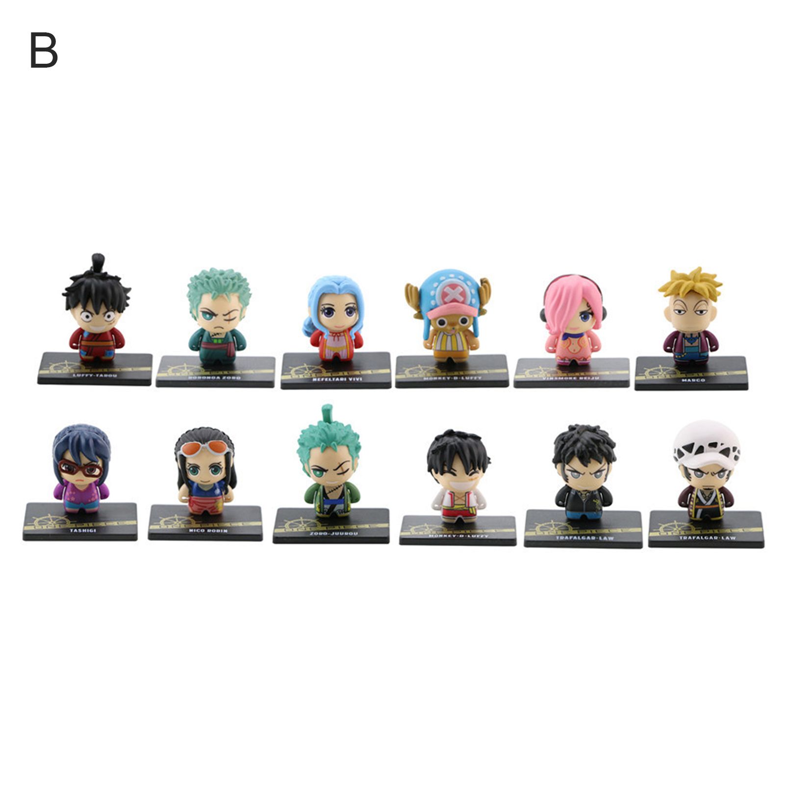 12Pcs/Set Cartoon Anime One Piece Action Figure Toy Gift Home Decor Ornament