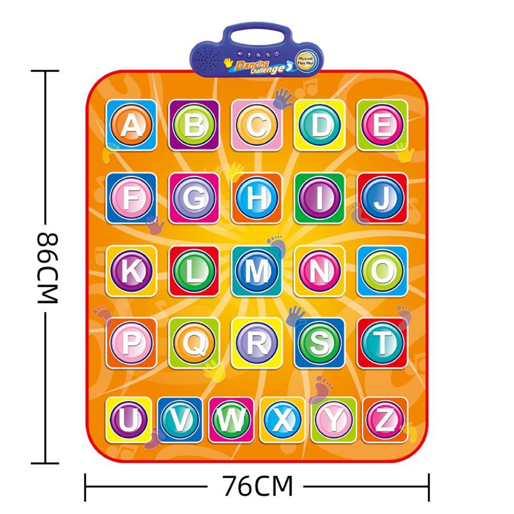 Kuulee Children Music Cloth Whole Dance Mat Preschool Teaching Puzzle Birthday Gift Letter and Number Mat Letter dance mat