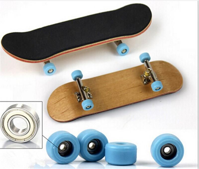 Qearl Complete Wooden Fingerboard Finger Skate Board Grit Box Foam Tape Maple Wood