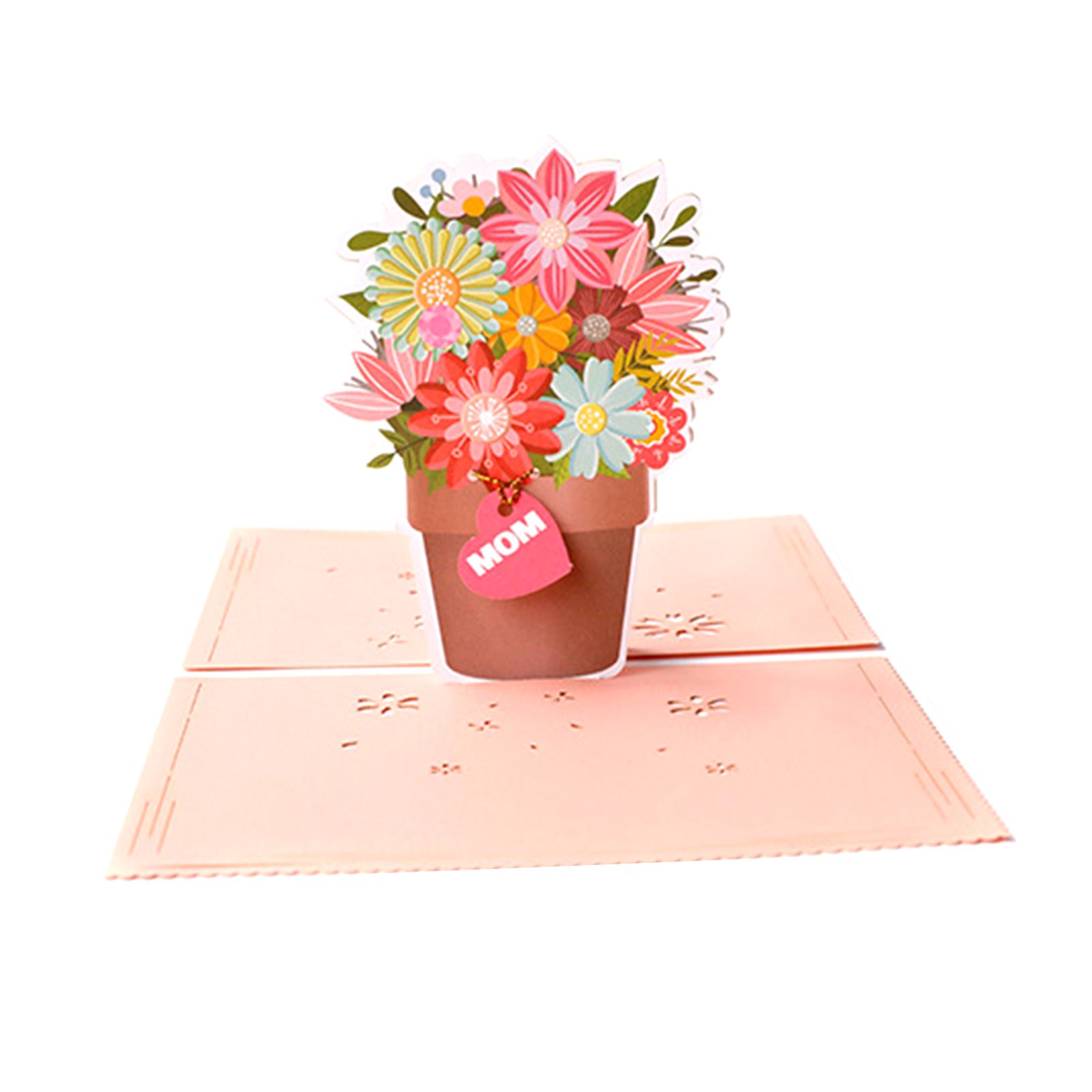 Gifts Card Design Folding Flower Pattern Greeting Card