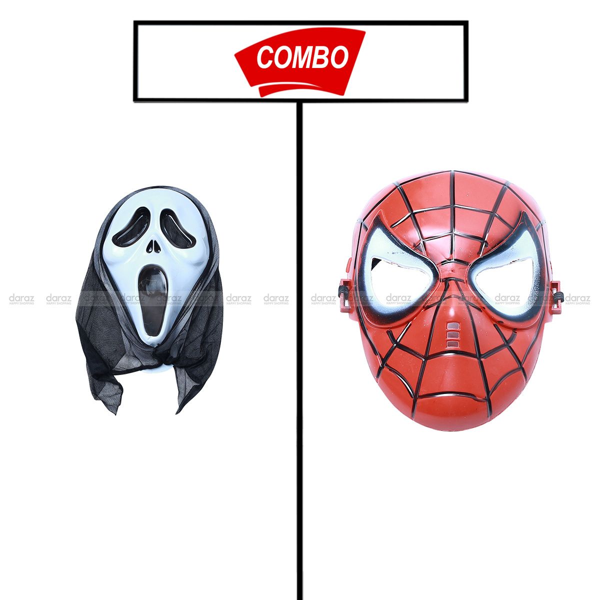 ANONYMOUS COSTUME MASK & SPIDER MAN MASK COMBO