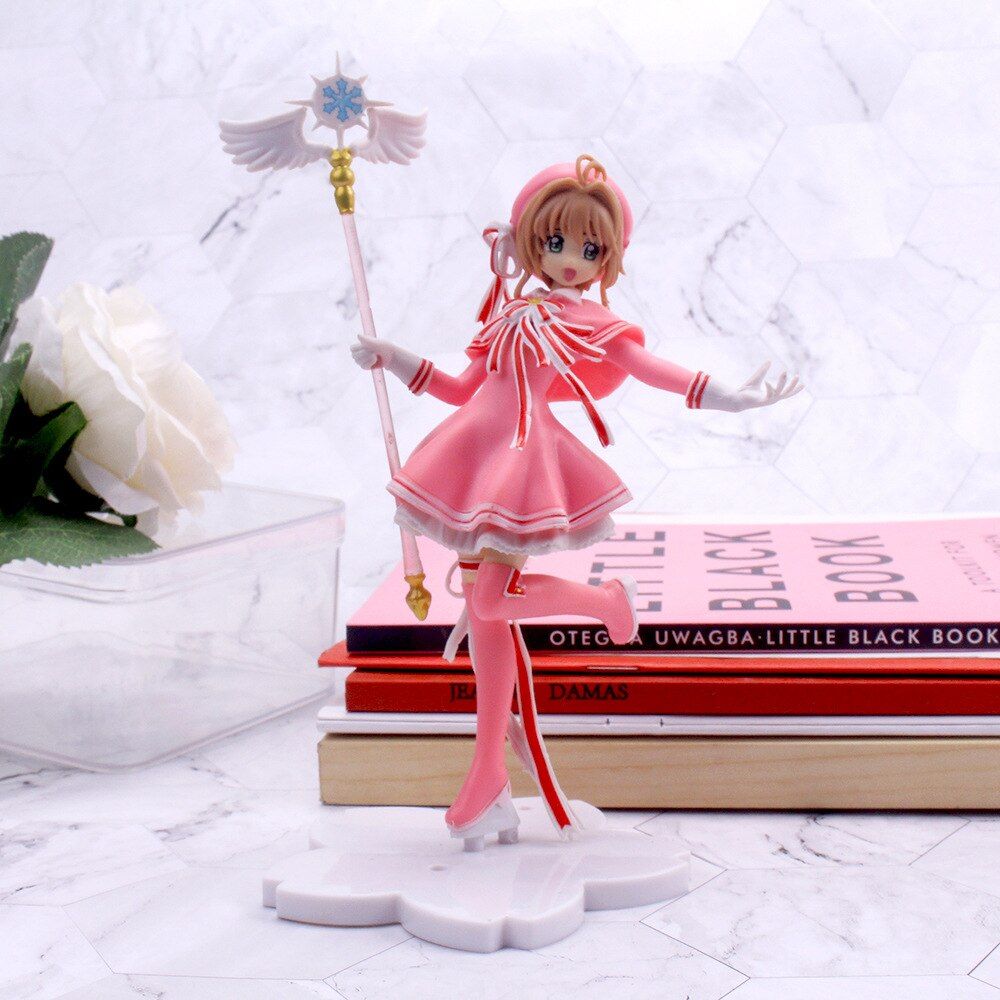 Anime Pink Card Captor SAKURA Action Figures Toys Girls PVC Figure Model Car Cake Decorations Toys Gift