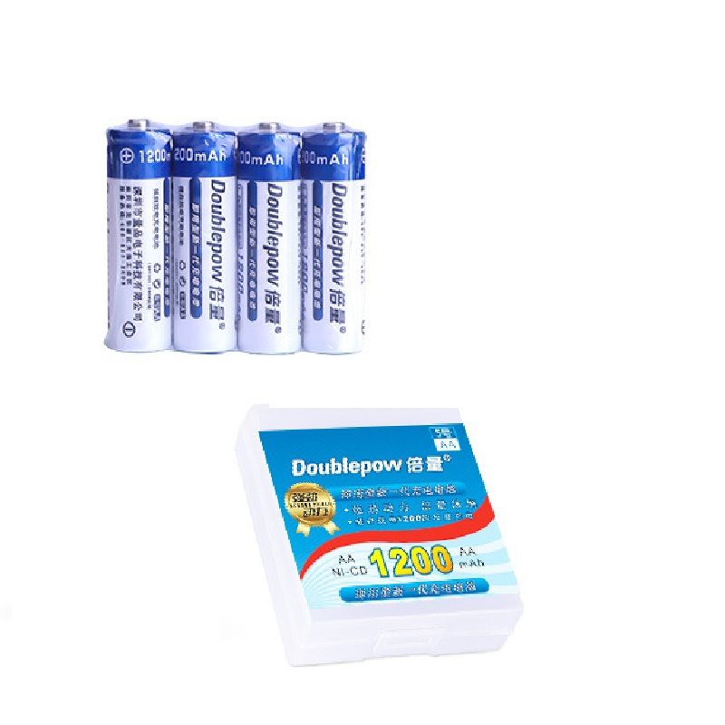 Doublepow-AA[1200mAh]NiMH Rechargeable Battery with-1200-Cycle (Pack of 4)]]]]RRI