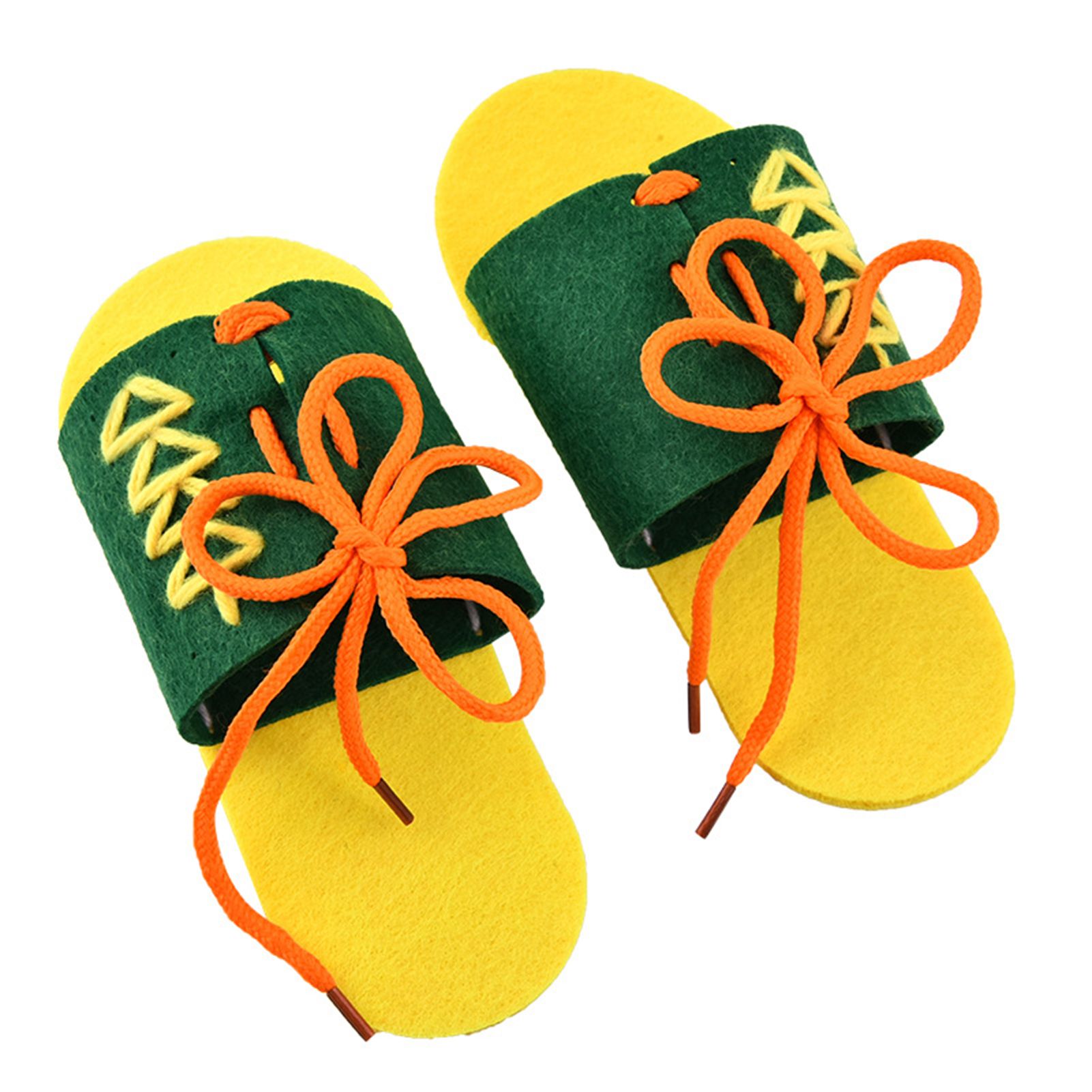 Teaching Material Creative Parent-child Interaction Gift Educational Homemade Shoelace Slippers for Student