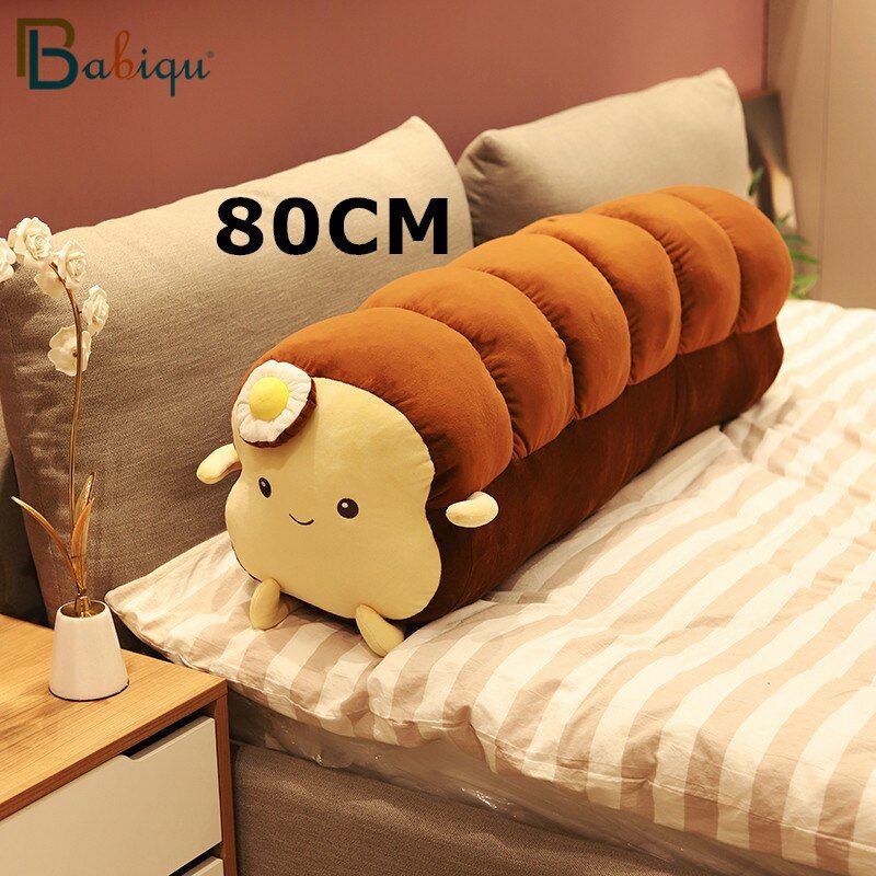 Cute Creative Poached Egg Toast Stuffed Pillow Soft Kawaii Bread Plush Toy Simulation Food Doll Sleep Pillow Cushion Kids Gift