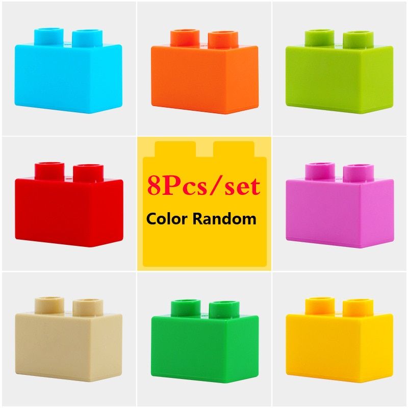 DIY Various Large Particles Building Blocks Swing Dinosaurs Figures Animal Accessories Compatible City Duploingly Toy For Kids
