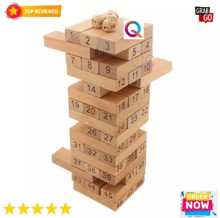 Jenga game Timber Tower Wood Block Wood colour Stacking Game