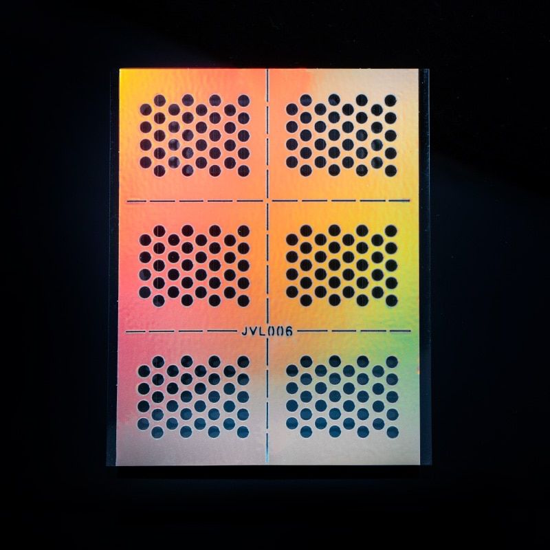 1pcs  DIY Nail Art Hollow 3D Laser Sticker Stencil Gel Polish Nail Vinyl Tip Transfer Guide Template Nail Decals