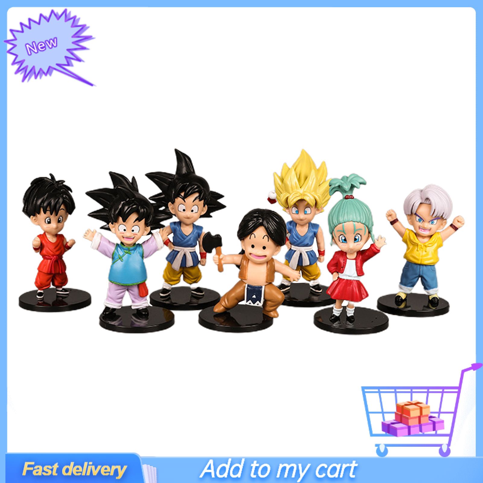 7Pcs s Figure Vivid Expression Excellent Craftmanship Solid s Action Figure Kit for Anime Lover