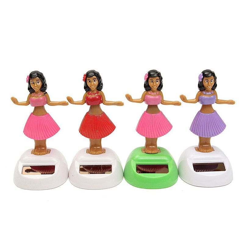 4x Solar ed Dancing Hula Girl Swinging Bobble Toy Gift For Car Decoration
