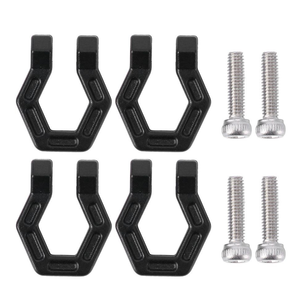 4Pcs Metal Bumpers D-ring Trailer Hooks For Axial 1/10 RC Car SCX10 90046 D90