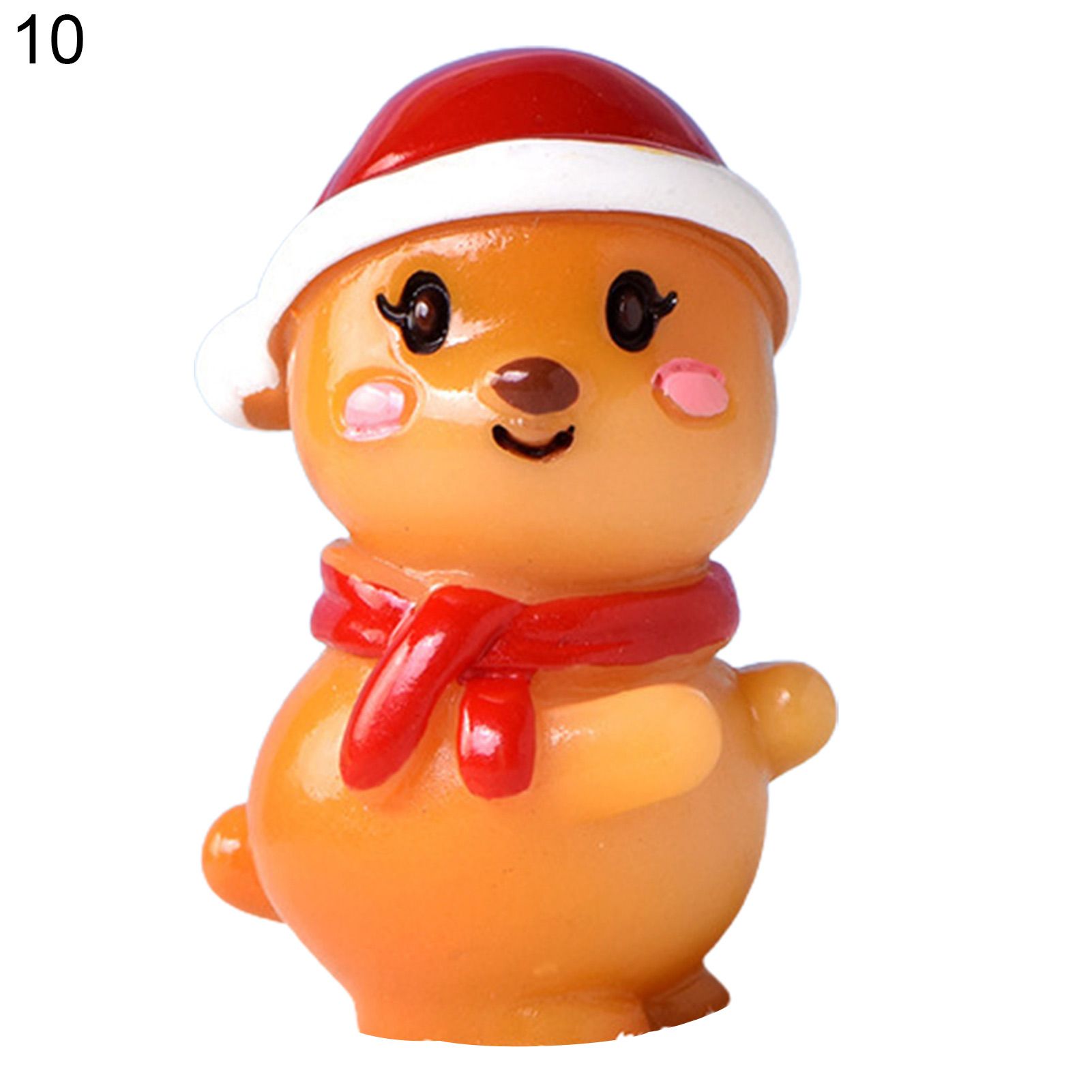 Resin Figurines Eye-catching Santa Claus Snowman Mini Statue