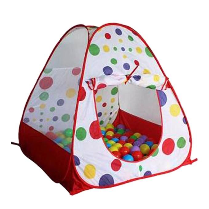 Tent House With Ball - White