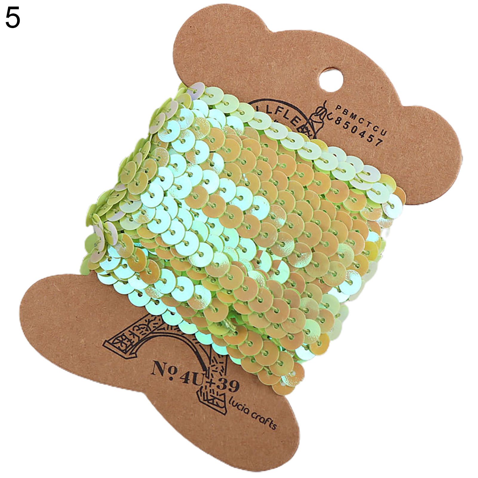 Sewing Ribbon Colorful Shiny DIY Sequin Sewing Ribbon Decor