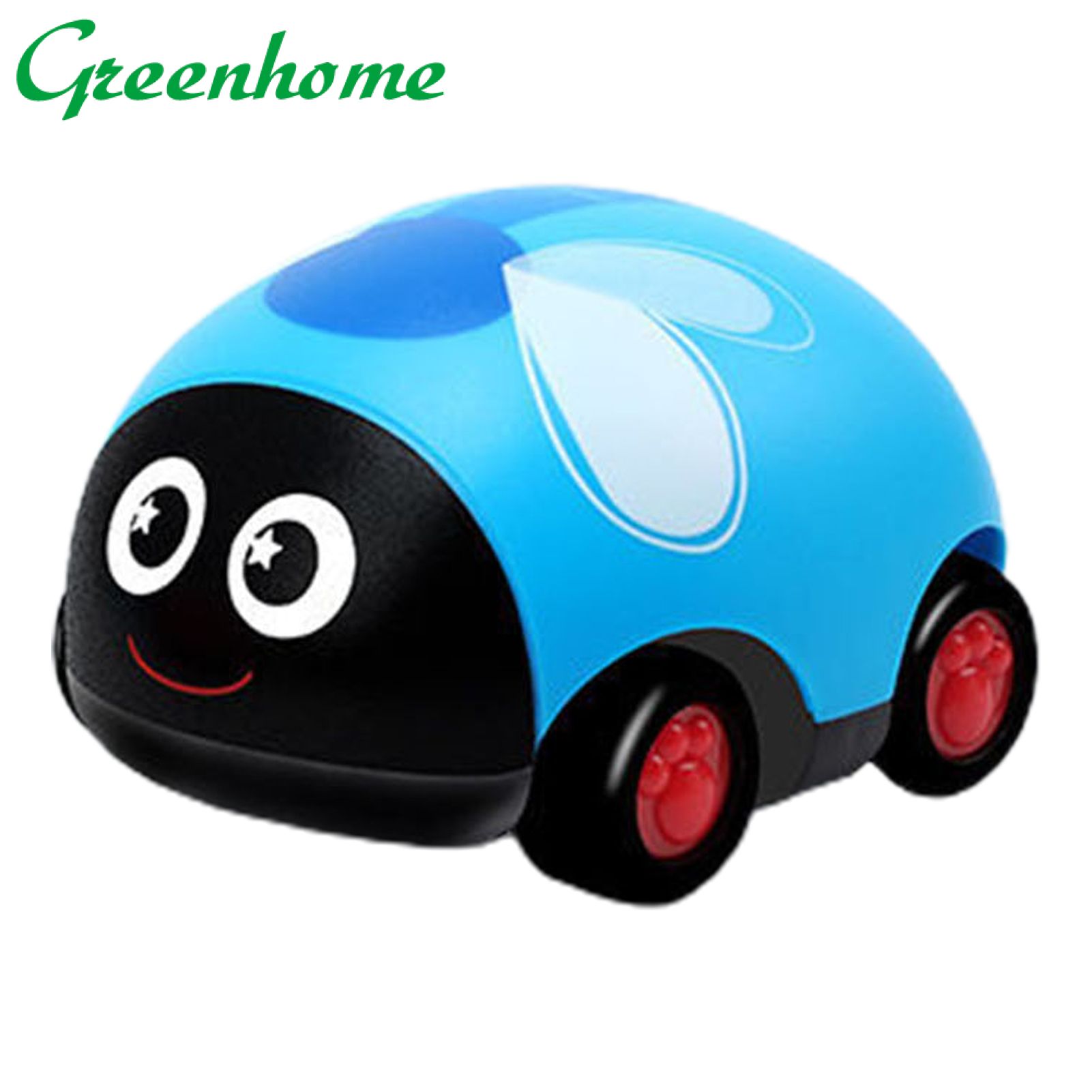 Greenhome Pull Back Car Lovely Simulated Plastic Ladybug Two-way Pull Back Toy for Kids