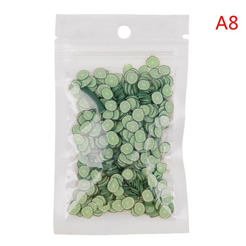 5mm Fruit Slice Slime Clay Sprinkles For Filler Supplies Toys For Children Kids Watermelon Kiwifruit Orange Fruit Mud Decoration