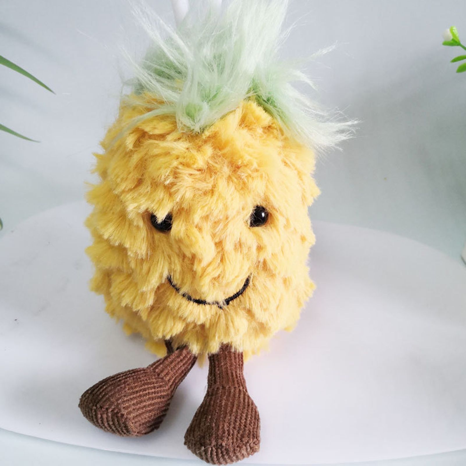 Cute Pineapple Apple Avocado Fruit Shape Plush Keychain Hanging Doll Bag Pendant