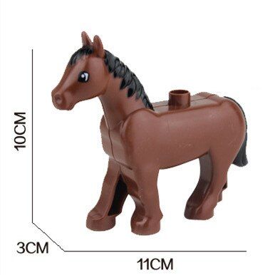 Animals Building Blocks Dog Cat Cow Sheep Cock Pig Butterfly Pony Children Role Play Toys Compatible Parts
