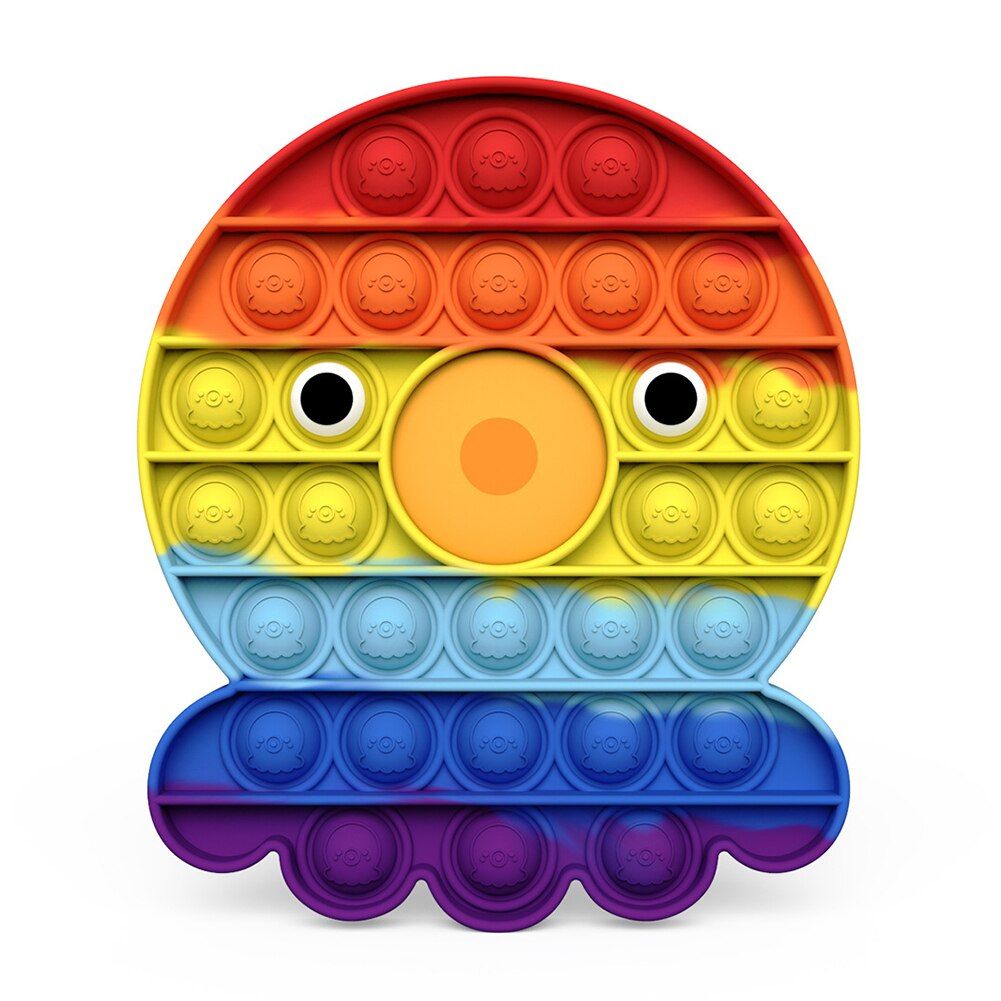 Fidget Reliver Stress Toys Rainbow Push Bubble  Antistress Toys  Children Sensory Squish Toy Fidget toys Shipping Free
