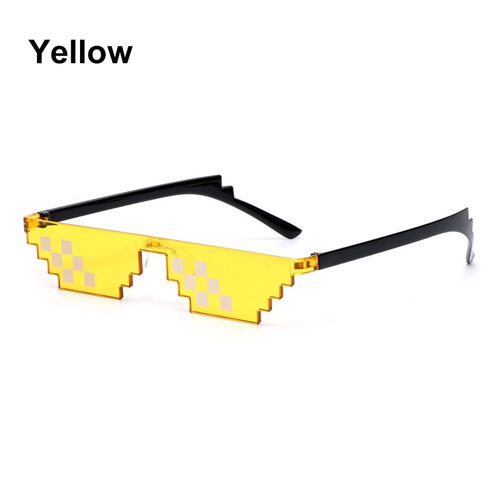 Fashion Cosplay Sunglasses s Kids Action Game Toy Minecrafter Square Pixel Mosaic Glasses Toys Children Gift