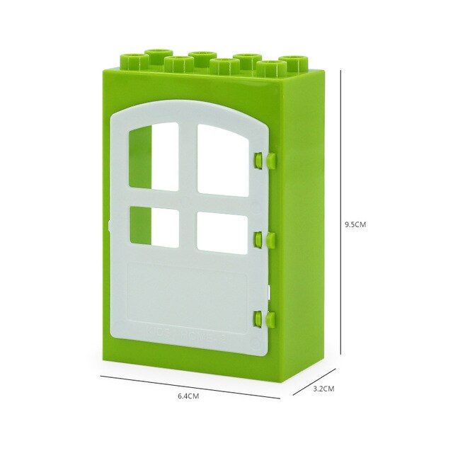 Building Blocks American Courtyard Diy Play Bricks Parts Duploed Toys for Baby Christmas Gifts