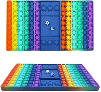 NiceBorn Fidget Toy Push Pop Chess Board Bubble Sensory Fidget Toy Autism Special Needs Stress Reliever Silicone Stress Reliever Toy Squeeze Sensory Toy Fingertip Toys for Adults Boys Girls