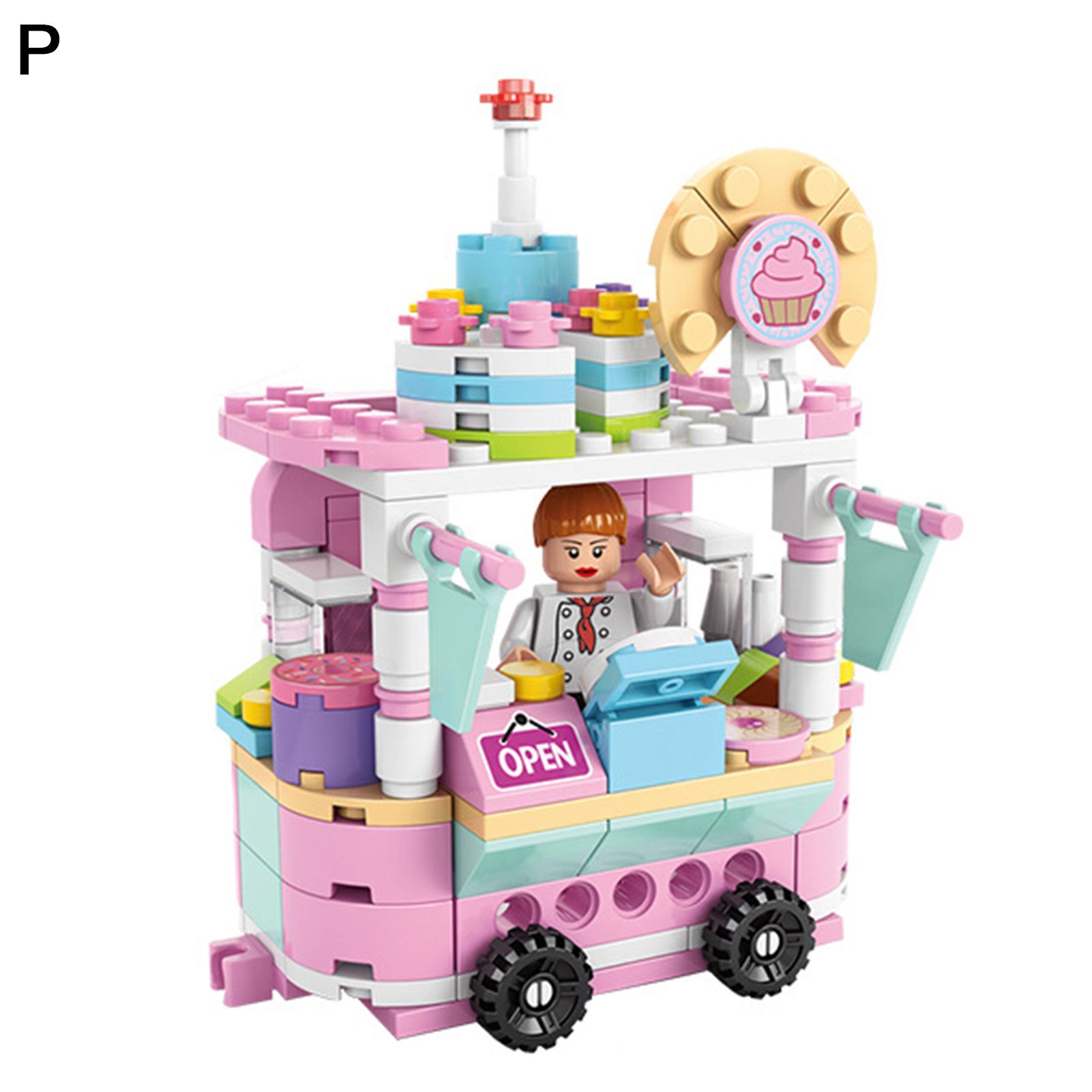 Assembly Brick Creative Decorations ABS City Street Building Blocks Bricks Sets Toys for Kids