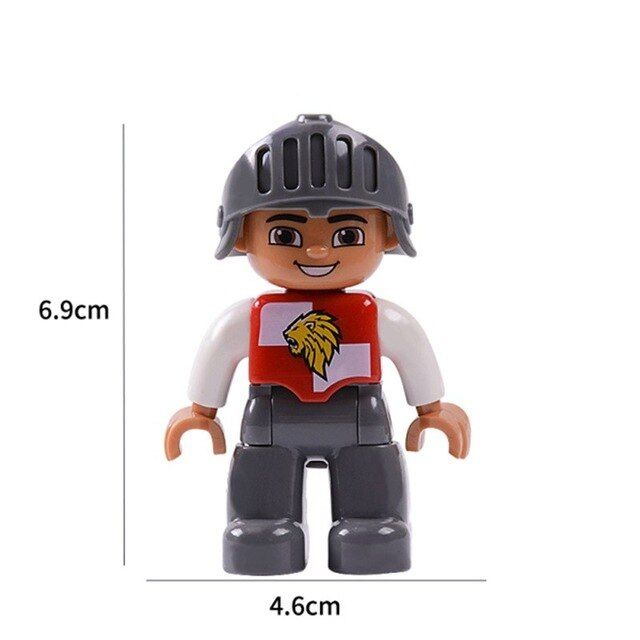 1Pcs Duplo Blocks Big Size Action Figures City Princess Policemen Family  Building Blocks Compatible Brand Duploes Education Toy