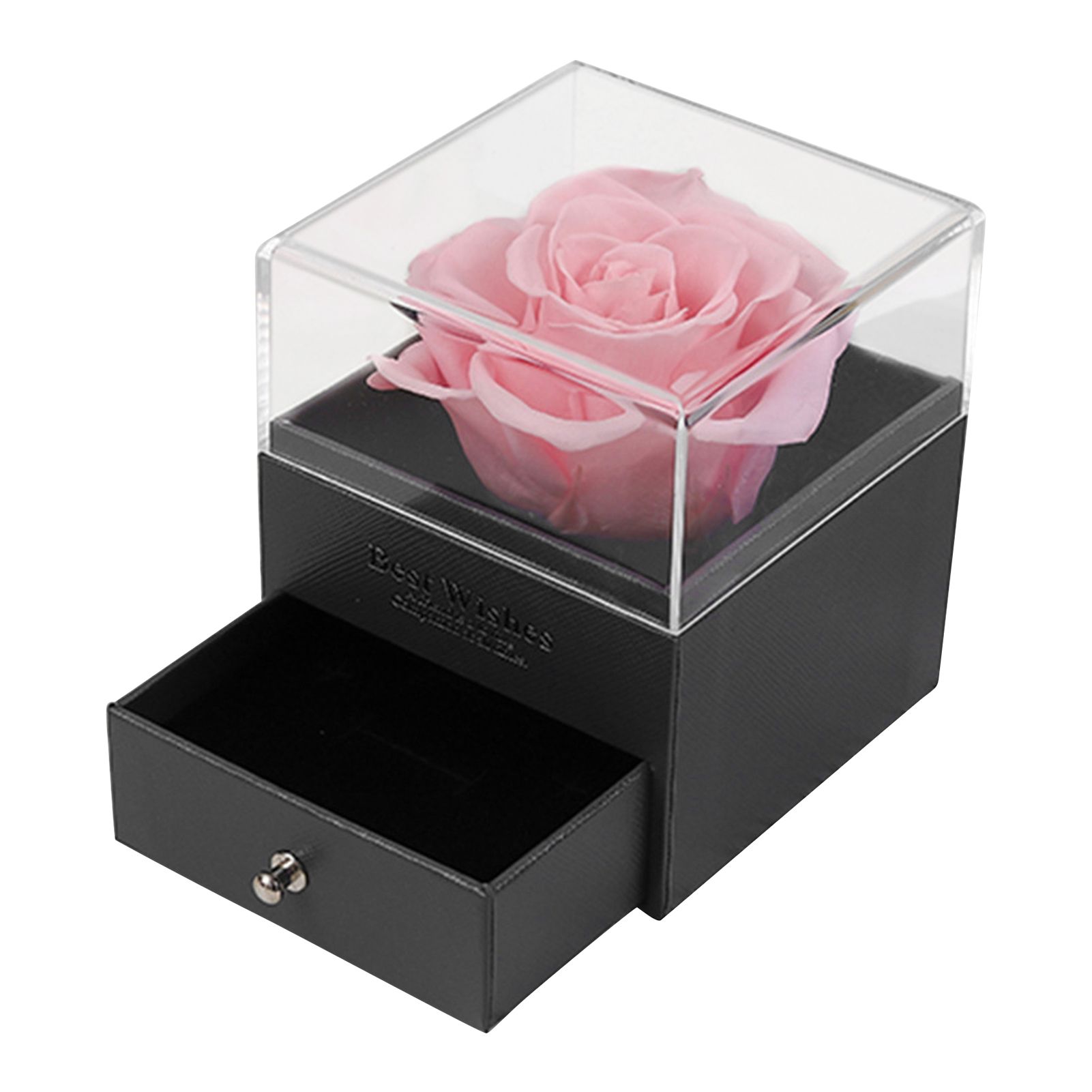 Jewelry Gift Box Eye-catching Vivid Rose Jewelry Gift Box