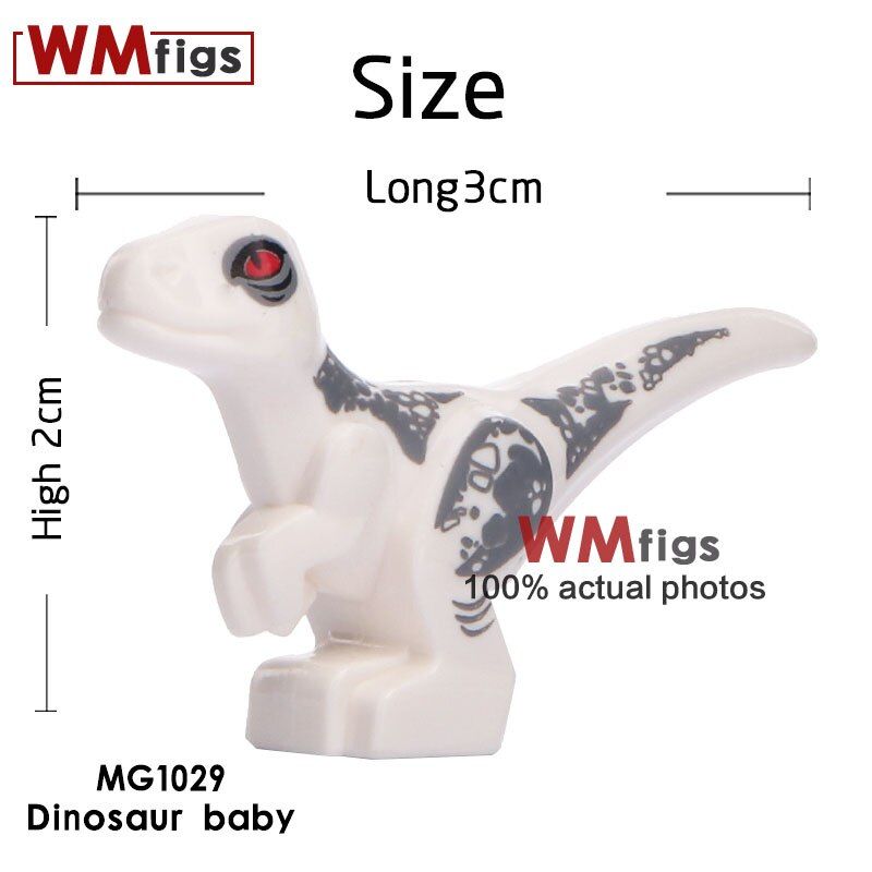 Single Animals Zoo Animals Tiger Jurassic Dinosaur Baby Dinos Rhino Cow Building Blocks MOC Toys For Children Juguetes Kids Gift